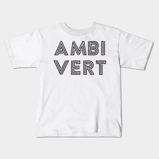 Ambivert - Black Print Kids T-Shirt